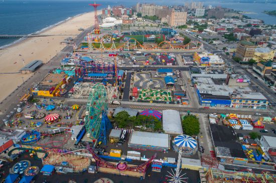 Immagine aerea di Coney Island, USA