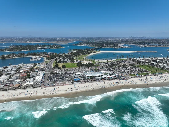 Belmont Park, un parco divertimenti sul lungomare di Mission Beach, San Diego, California, USA