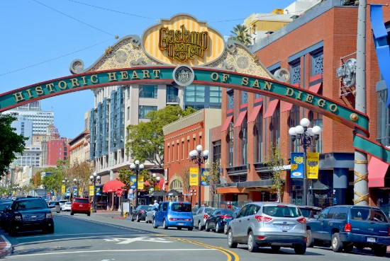 The Gaslamp Quarter a San Diego, California