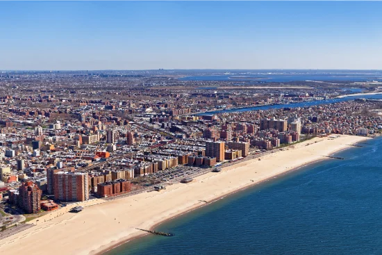 Veduta aerea di Long Island a New York